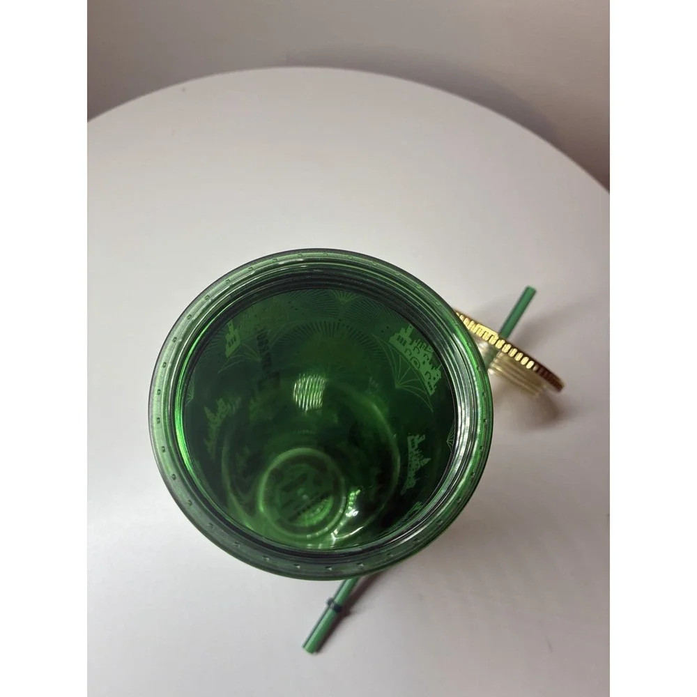 WICKED STARBUCKS CUP EMERALD CITY FULL SIZE NEW 2024 GREEN & GOLD‎